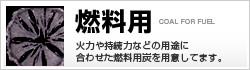 火力や持続力などの用途に合わせた炭|燃料用炭
